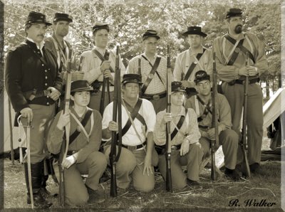 Re-Enactors From The 28th New York  Infantry Regiment