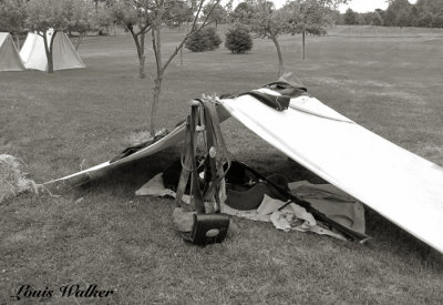 A Union Solder's Tent And Living Quarters 