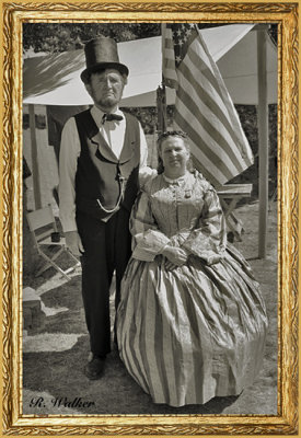 President Abraham Lincoln And The First Lady Mary Todd Lincoln