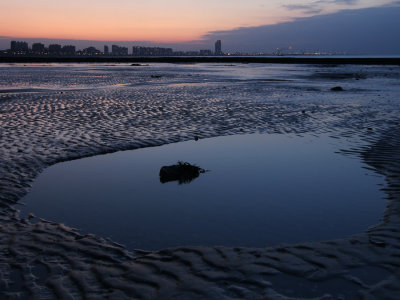 Skyline Terneuzen in eveninglight.