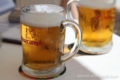 Cold Cruzcampo beer