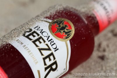 Cold Breezer in the sand