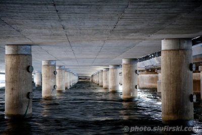 Under the bridge - Tunnel (Metro) in Stockholm, Sweden