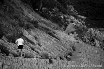 Running on the coast