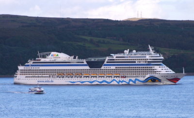 AIDA BLU (2010) in the Clyde off Dunoon, Scotland