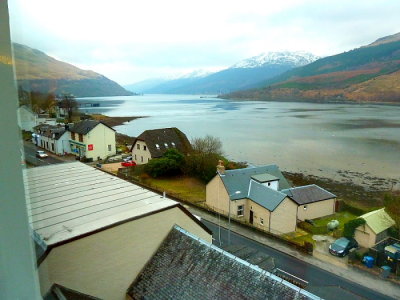 Scotland - Argyle & Bute Loch Long Hotel  - View from top floor of Loch Long