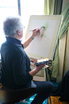 BOUDICCA Teng Teng being Painted by Gordon King