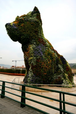 Spain - Bilbao, Flower Monument at the Gugenheim Museum