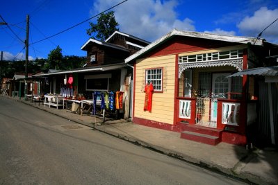 St Lucia - Anse La Raye, Main Street