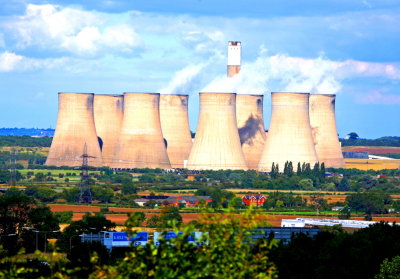 United Kingdom - Derby, Power Station from East Midlands Airport