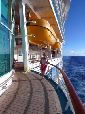 INDEPENDANCE OF THE SEAS Margaret on the Promenade Deck