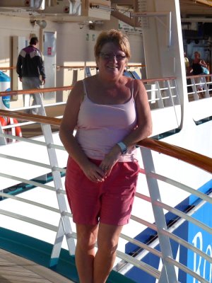 INDEPENDANCE OF THE SEAS Margaret on the Promenade Deck