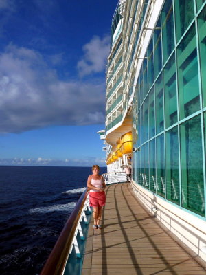 INDEPENDANCE OF THE SEAS Promenade Deck looking towards the Bow