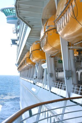 INDEPENDANCE OF THE SEAS Promenade Deck looking towards the Bow