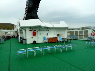 NORDNORGE - Rear Top Deck on  visit @ Honningsvag, North Cape, Norway