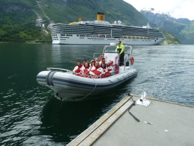 Geiranger - Speedboat with Costa Deliziosa