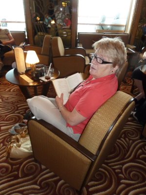 Grand Princess - Margaret reading her book