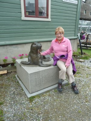 Tromso - Margaret with Seal Statue