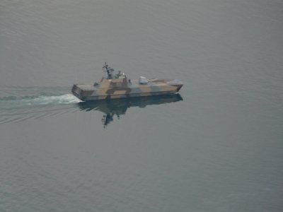 Tromso - Navy ship leaving