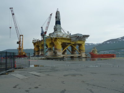 Tromso - Oil Rig on repair at Docks