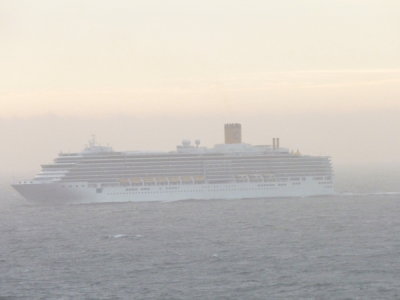 Costa Deliziosa Passing us in the Artic Ocean