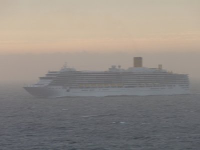 Costa Deliziosa Passing us in the Artic Ocean