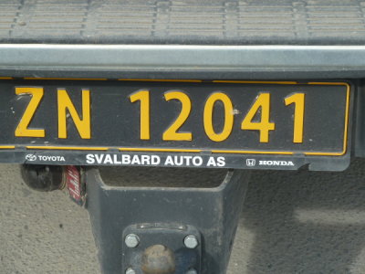Spitzbergen - Longyearbarden Vehicle Registration