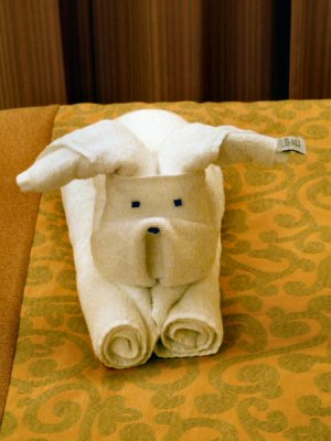 FREEDOM Towel Animal in our Cabin