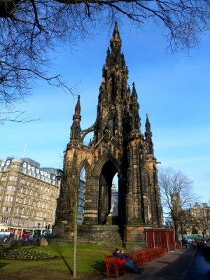 Scotland - Edinburgh, Scott Monument in Princess Street