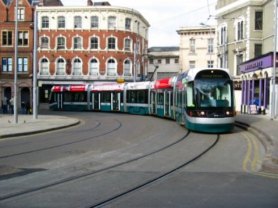 214 Bombardier Incentros AT6/5 Approaching Lace Market