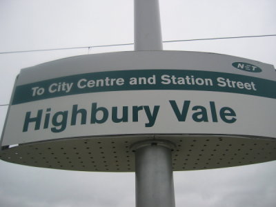 Tram Stops - Highbury Vale