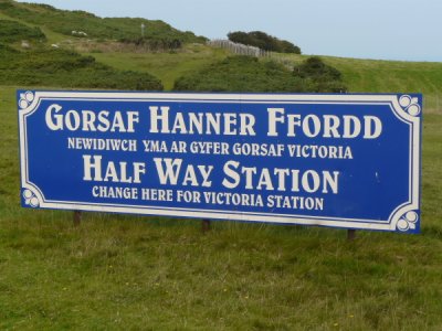 Halfway Station Sign