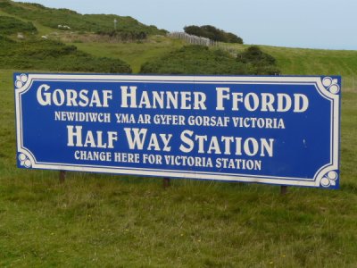 Halfway Station Sign