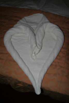 Towel Heart in Room on Carnival Glory