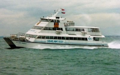 LADY PAMELA  heading to Portsmouth, UK - Taken June 1989.
