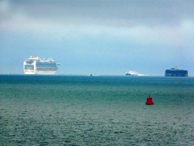 CROWN PRINCESS (2006) @ Southampton, off Portsmouth, UK (Just leaving)