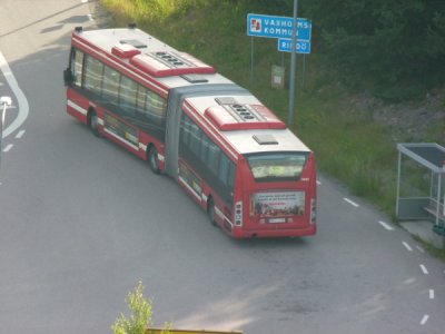 SWEDEN - Stockholm - 3662 Bendy Bus Waiting for Ferry near Stockholm