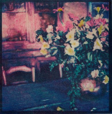 Flowers on the Table  (Tri-color gum)