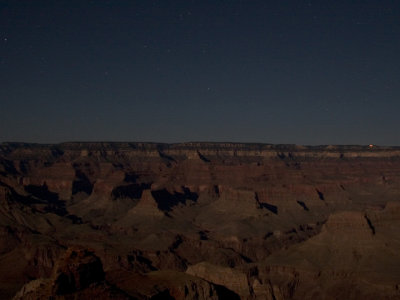 The light from the North Rim Lodge was the only hint of civilization out here.