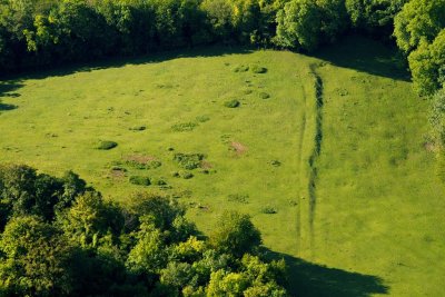 La tranche et les cratres d'obus