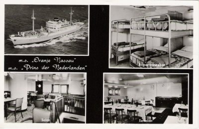 Postcard of the m.s. Oranje Nassau