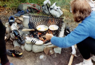 Fried eggs and wet shoes