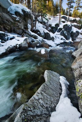 Winter creek in Sierra mountains
