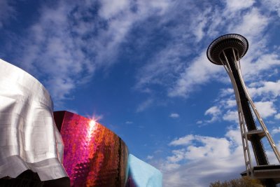EMP museum and the Space Needle - Seattle