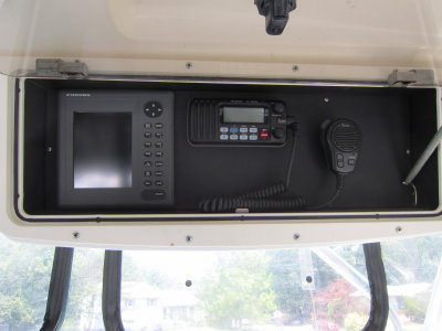 Depth/Fish-finder and VHF Radio in Overhead Console