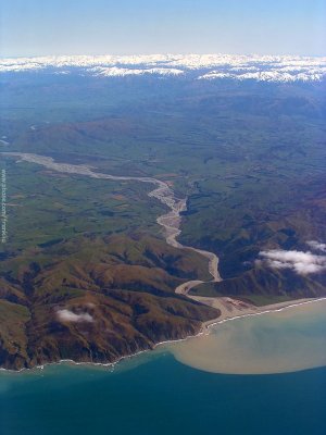 New Zealand from above - river mouth