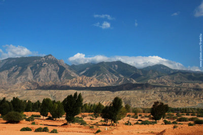 Mountains on Yellow River side