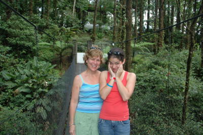 mom and me on the hanging bridges