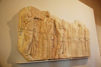marshals and young women (piece of the frieze of the parthenon)