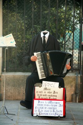 haha! street musician.